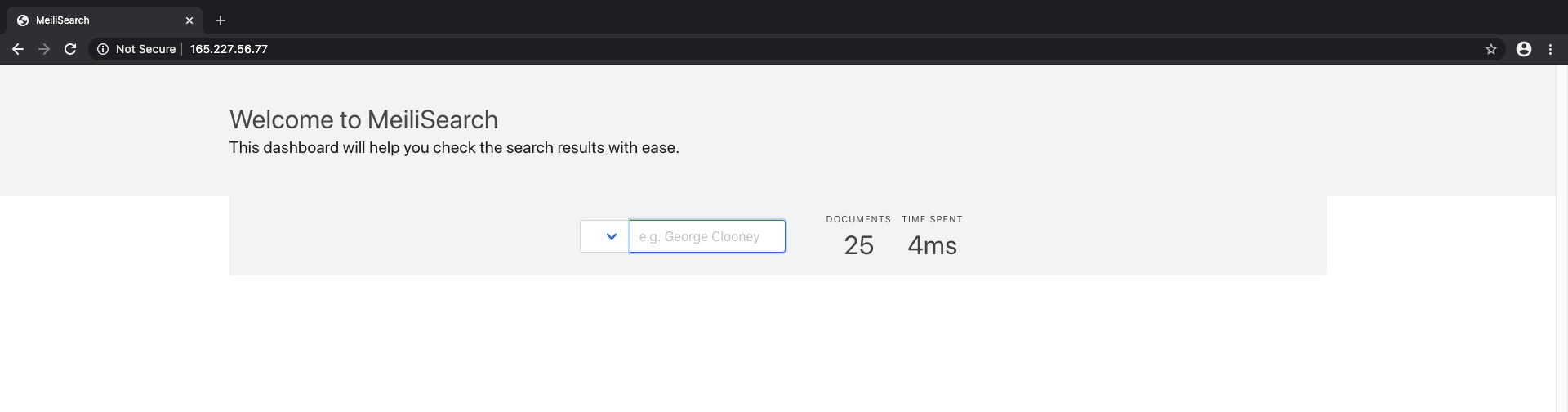 Meilisearch search preview